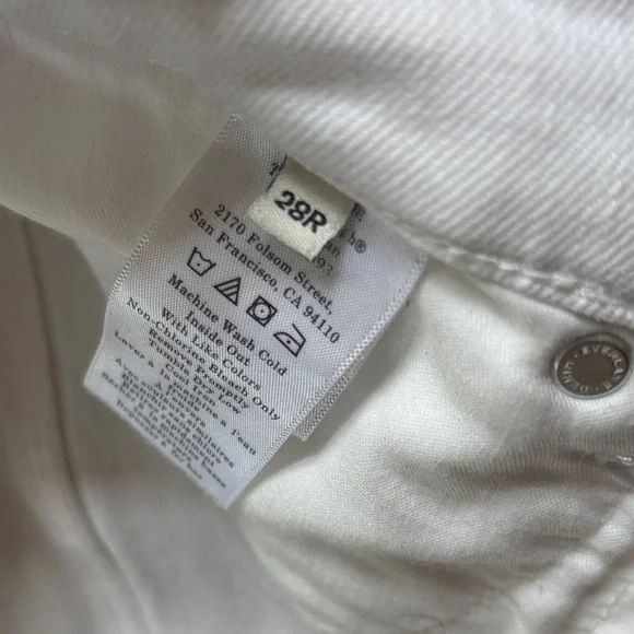 Everlane Way-High Sailor 2.0 Jean in Ecru White Wide Leg - Picture 6 of 7